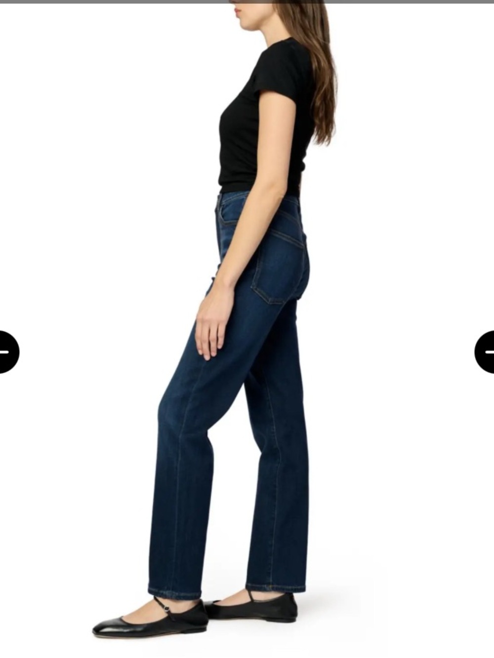 NWOT Warp + Weft High-Rise Straight Jeans — Dark Indigo
